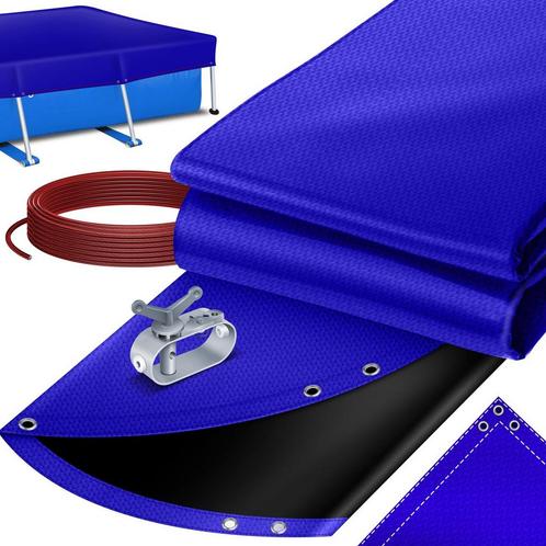 KESSER® Zwembad zonnezeil - Afdekzeil - 450x220cm - Blauw, Huis en Inrichting, Woonaccessoires | Overige, Verzenden