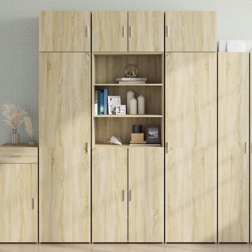 vidaXL Opbergkast 70x42,5x225 cm bewerkt hout sonoma, Huis en Inrichting, Kasten | Dressoirs, Nieuw, Verzenden