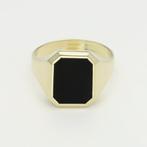 Ring - 14 karaat Geel goud Onyx, Nieuw