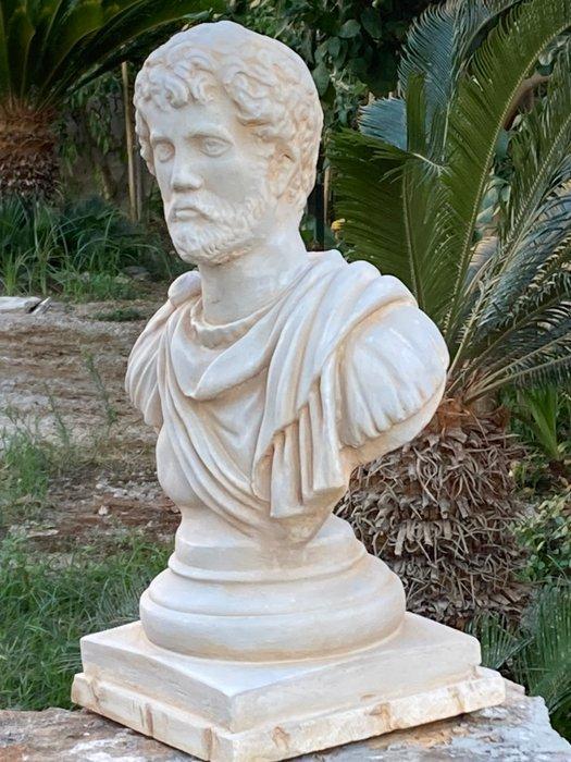 sculptuur, Busto imperatore romano Adriano - 43 cm - Steen, Antiek en Kunst, Curiosa en Brocante