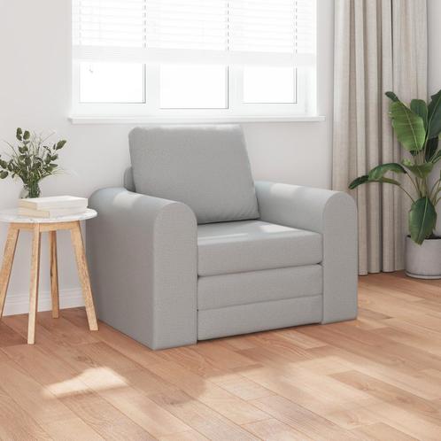vidaXL Vloersofa Bed 2-in-1 in Wolkgrijs - 98x71x83 cm van, Huis en Inrichting, Zetels | Zetels, Nieuw, Verzenden