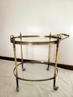 Chariot de service - Laiton, Verre - Chariot porte-boissons