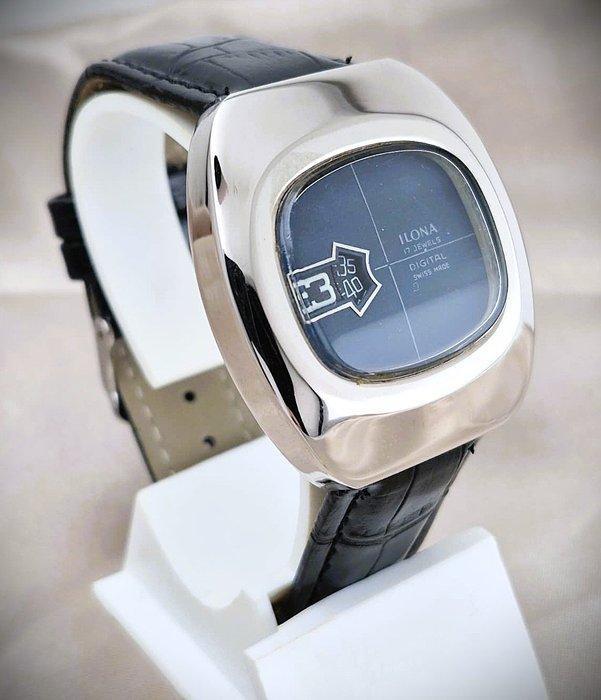 Ilona - Sans prix de réserve - Vintage Digital Jump Hour -, Handtassen en Accessoires, Horloges | Heren