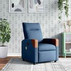 vidaXL Massagestoel verstelbaar stof blauw, Huis en Inrichting, Fauteuils, Verzenden, Nieuw