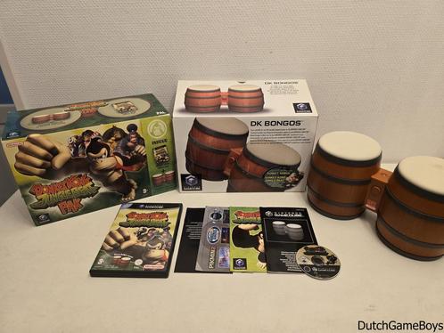 Nintendo Gamecube - DK Bongos + Donkey Kong Jungle Beat - PA, Games en Spelcomputers, Spelcomputers | Nintendo GameCube, Gebruikt