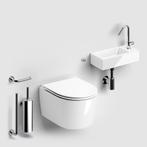 Toilet met fontein en Accessoires Clou InBe Glanzend Wit, Overige typen, Ophalen of Verzenden