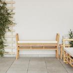 vidaXL Ligbed met Kussen 110 cm Bamboe, Tuin en Terras, Verzenden, Nieuw