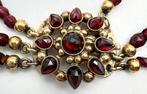 Ketting Verguld Granaat, Handtassen en Accessoires, Antieke sieraden