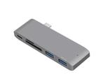 DrPhone TH2 - 5 in 1 Aluminium USB C Type C Hub - SD Micro, Nieuw, Verzenden