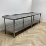 Tweedehands Horeca RVS werktafel, (bxd) 347x80 cm