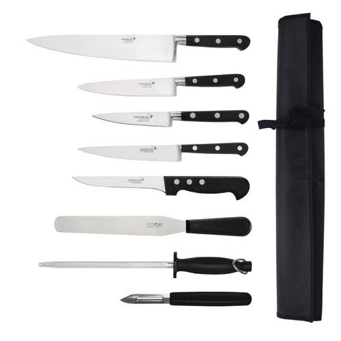 8 delige messen set met rol etui Deglon Sabatier, Zakelijke goederen, Horeca | Keukenapparatuur, Nieuw in verpakking, Verzenden