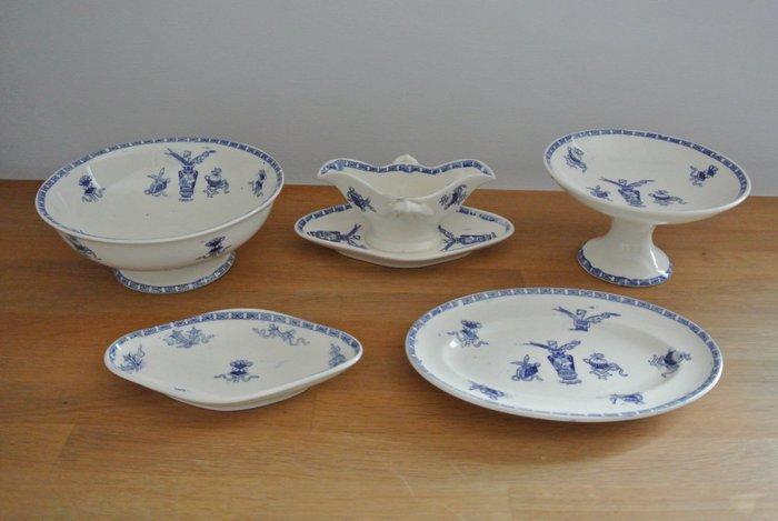 Petrus Regout - Eetservies (5) - Potiche - Aardewerk -, Antiek en Kunst, Antiek | Glaswerk en Kristal