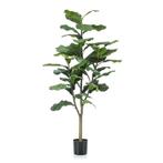 Kunstplant - Ficus Lyrata - Tabaksplant - 125 cm, Huis en Inrichting, Nieuw