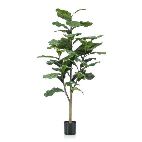 Kunstplant - Ficus Lyrata - Tabaksplant - 125 cm, Huis en Inrichting, Woonaccessoires | Kunstplanten en Kunstbloemen