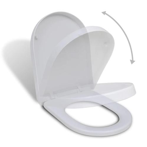 vidaXL Toiletbril soft-close vierkant wit, Doe-het-zelf en Bouw, Sanitair, Nieuw, Verzenden