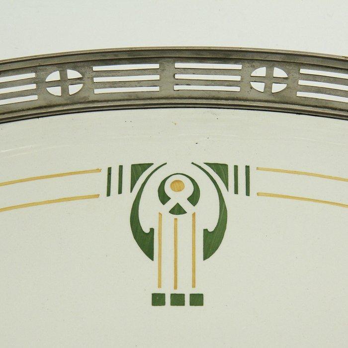 Art Deco (1920) ovaal GROOT dienblad - Gebrüder Mehner -, Antiquités & Art, Art | Objets design