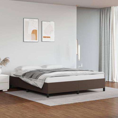 vidaXL Bedframe kunstleer bruin 160x200 cm, Maison & Meubles, Chambre à coucher | Lits, Envoi