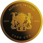 Tsjaad. 5000 Francs 2024 1 oz Chad Cannabis Jamaica Flag 24k