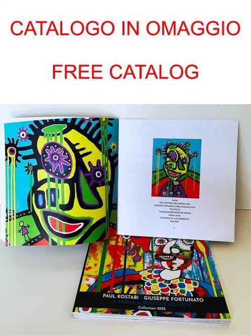 Paul Kostabi (1962) Giuseppe Fortunato (1956) - KF0125, Antiek en Kunst, Kunst | Designobjecten