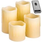 4 led kaarsen met afstandsbediening - wit, Nieuw, Verzenden