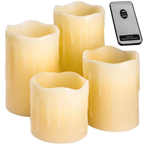 4 led kaarsen met afstandsbediening - wit, Maison & Meubles, Accessoires pour la Maison | Bougeoirs & Bougies, Envoi