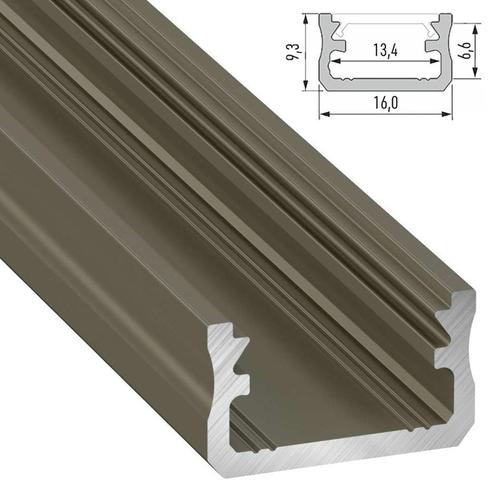 Opbouw Led Strip Profiel Zwart | Tot 2 Meter | Uit Voorraad, Huis en Inrichting, Overige Huis en Inrichting, Nieuw, Verzenden
