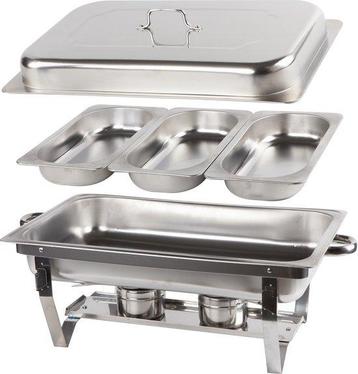 Alora Chafing Dish Chrome 3 Bakken - Voedsel Warmhouden -