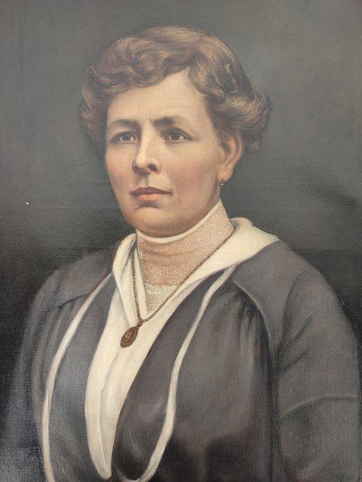 Belgische school (XIX) - Portret van een vrouw, Antiquités & Art, Art | Peinture | Classique