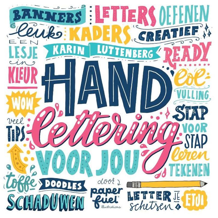 Handlettering voor jou 9789047805328 Karin Luttenberg, Boeken, Kinderboeken | Kleuters, Zo goed als nieuw, Verzenden