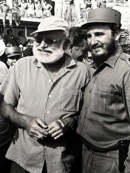 Alberto Korda (1928-2001). - (XXL) Ernest Hemingway y Fidel, Antiek en Kunst, Kunst | Schilderijen | Modern