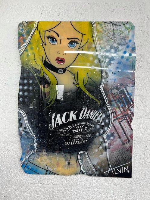 Alvin Silvrants (1979) - Alice in Wonderland Jack Daniels -, Antiek en Kunst, Kunst | Schilderijen | Modern