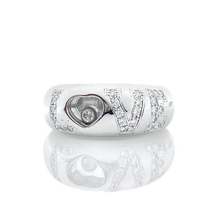 Chopard - Ring - Love - 18 karaat Witgoud - 0.29ct. tw., Handtassen en Accessoires, Ringen