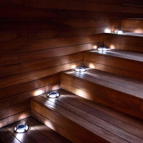 Buitenverlichting zonne-energie Set 3 stuks Solar Decklight, Tuin en Terras, Buitenverlichting, Verzenden