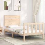 vidaXL Bedframe met hoofdbord massief hout, Huis en Inrichting, Slaapkamer | Bedden, Verzenden, Nieuw