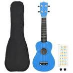 vidaXL Ukuleleset met tas voor kinderen sopraan 23 blauw, Muziek en Instrumenten, Verzenden, Nieuw