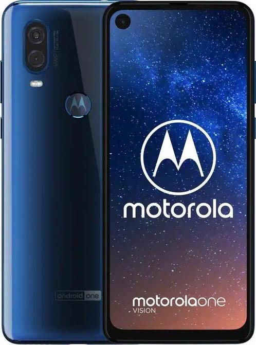 Motorola One Vision 128GB Blauw met GARANTIE & verzending, Telecommunicatie, Mobiele telefoons | Motorola, Gebruikt, Ophalen of Verzenden