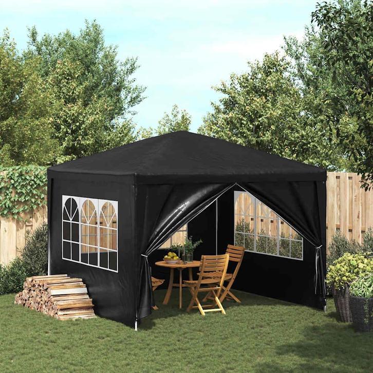 vidaXL Partytent 3x3 m antracietkleurig, Tuin en Terras, Partytenten, Nieuw, Verzenden