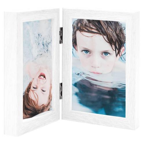 vidaXL Fotolijst tweeluik 2x(21x29,7 cm) wit, Audio, Tv en Foto, Fotografie | Fotolijsten, Nieuw, Verzenden