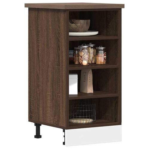 vidaXL Onderkast Riga 40x44,5x81,5 cm bewerkt hout bruin, Huis en Inrichting, Kasten | Overige, Nieuw, Verzenden