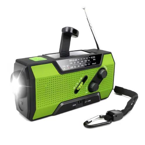 2000mAh Powerbank & Noodradio op Zonne-energie met Dynamo -, Telecommunicatie, Powerbanks, Nieuw, Verzenden