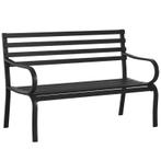 TRUUSK Tuinbank Metaal 2-Zits Zwart - 127 x 58 x 82 cm - Sti, Tuin en Terras, Verzenden, Nieuw