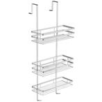 tectake RVS doucherek met 3 mandjes, ophangen zonder schroev, Verzenden, Nieuw