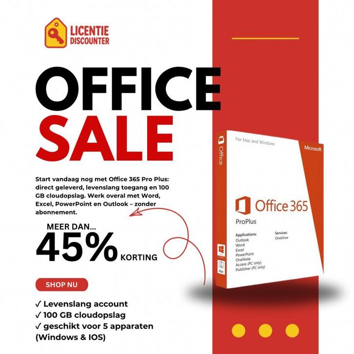 Office 365 Pro Plus – Levenslang – Directe Levering, Computers en Software, Office-software, Nieuw, Access, Excel, OneNote, Outlook