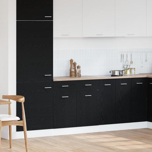 vidaXL Kast met Lade in Zwart Eiken, 80 x 46 x 81,5 cm,, Huis en Inrichting, Kasten | Overige, Nieuw, Verzenden