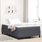 vidaXL Boxspringbed Donkergrijs Klein Dubbel Corduroy Stof, Huis en Inrichting, Slaapkamer | Bedden, Verzenden, Nieuw