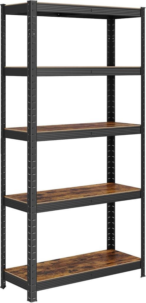 Opbergrek en stellingkast - hoogte 150 cm - metaal met MDF, Huis en Inrichting, Kasten | Stellingkasten, Verzenden