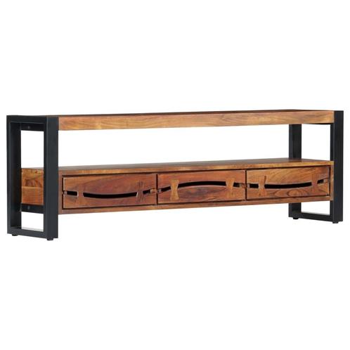 vidaXL Tv-meubel 140x30x45 cm massief acaciahout, Huis en Inrichting, Kasten |Televisiemeubels, Nieuw, Verzenden