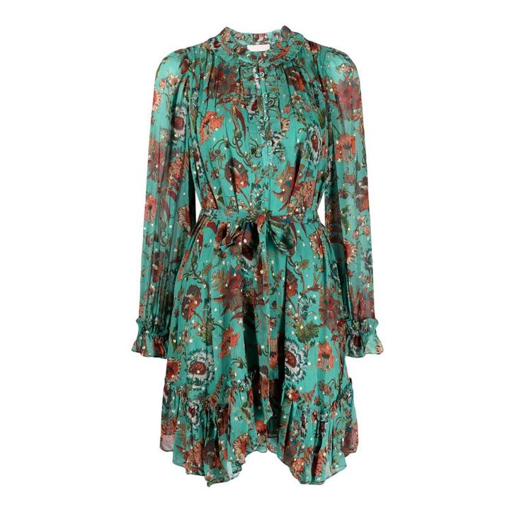 Ulla Johnson • zijden jurk Anais • M (8), Kleding | Dames, Truien en Vesten, Groen, Nieuw, Maat 38/40 (M), Verzenden