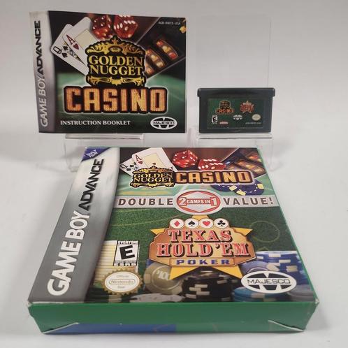Golden Nugget Casino & Texas Holdem Boxed GBA, Games en Spelcomputers, Games | Nintendo Game Boy, Zo goed als nieuw, Ophalen of Verzenden