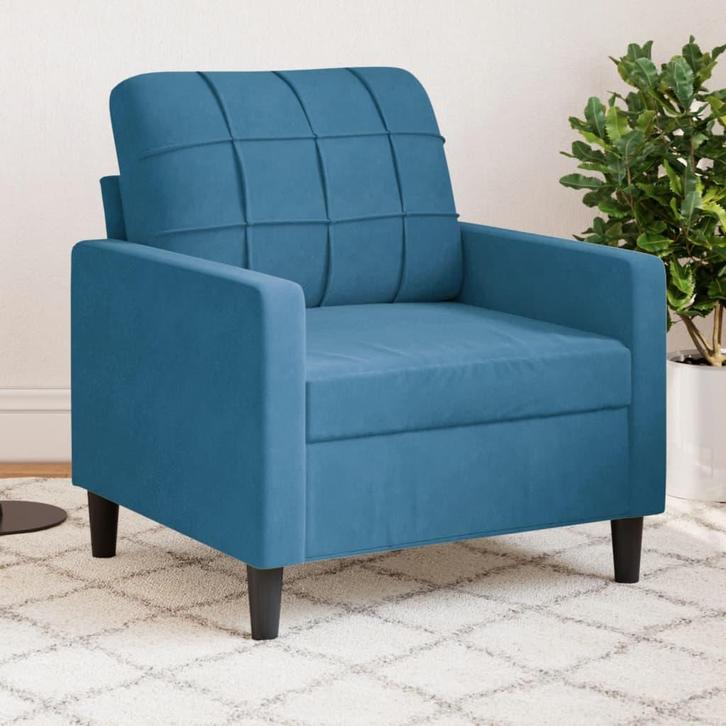 vidaXL Fauteuil 60 cm fluweel blauw, Huis en Inrichting, Zetels | Zetels, Nieuw, Verzenden
